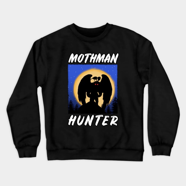 Mothman Hunter - Halloween Cryptid Crewneck Sweatshirt by urban-wild-prints